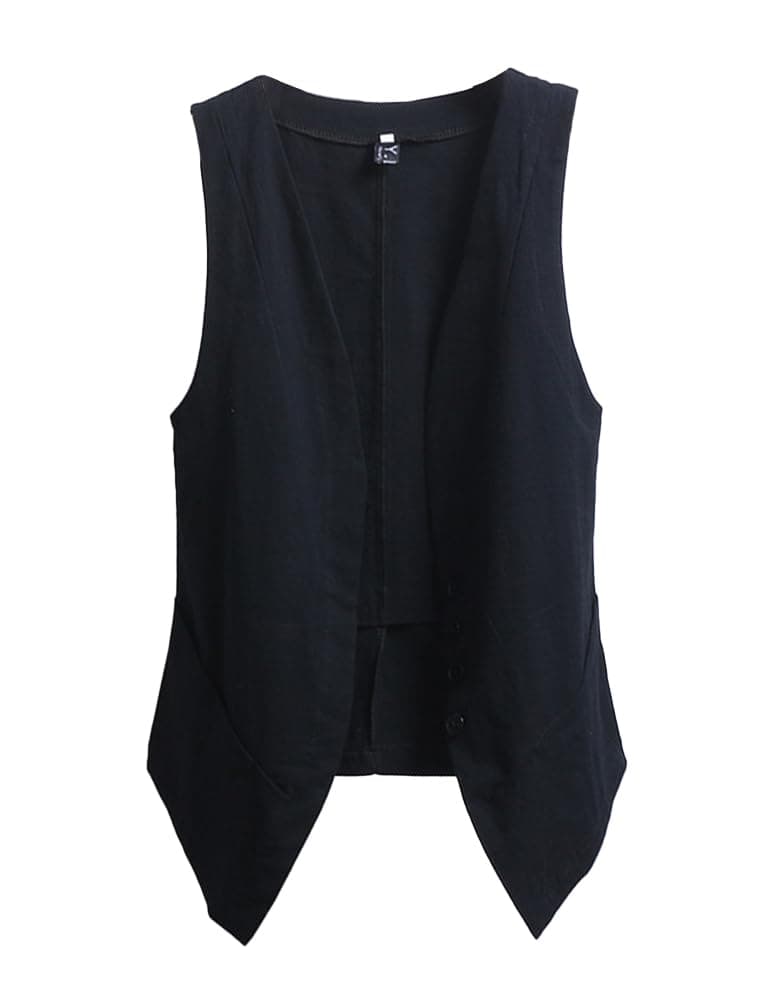 Sleeveless Linen Vest Tops for Women