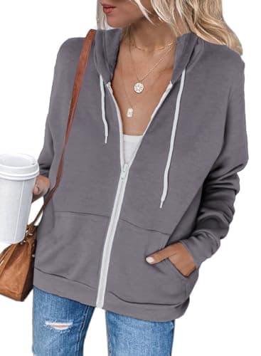 Women's Zip Up Hoodie Sweatshirt Jacket Coat
