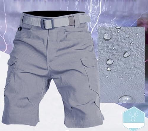 Yameekamulga Men's Water-Resistant Tactical ShortsCargo Hiking Fishing Cotton Blend