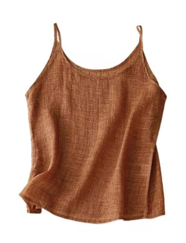 Women's Summer Linen Tank Top — Orange