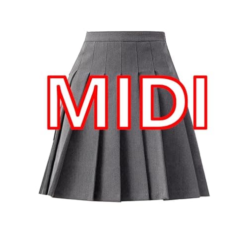 ZHANCHTONG Women's High Waist A-Line Pleated Mini Tennis Skirt — Midi-grey
