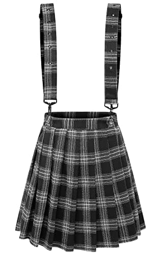 ChouYaTou Women's Cool Sweet A-Line Pleated Mini Skirt