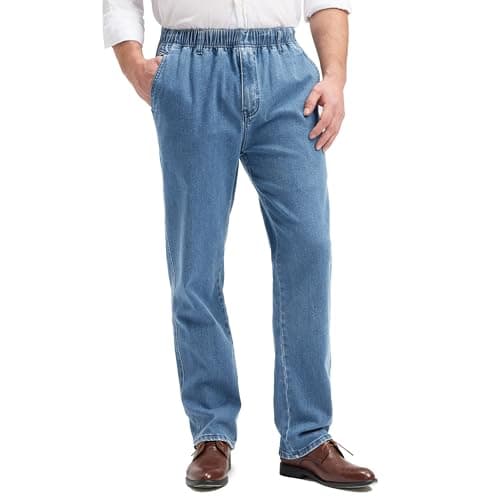 Stylish and Comfortable Elastic Waist Jeans for Men
