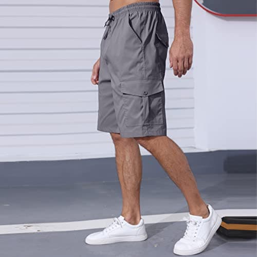 CTU Men's Elastic Waist Cargo Shorts with Multi-Pocket