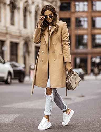 Women's Wool Coat for Fall/Winter with Belt
