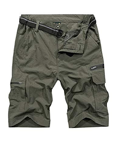 Jessie Kidden Men's Lightweight Quick Dry Water Resistant Fishing Hiking Shorts