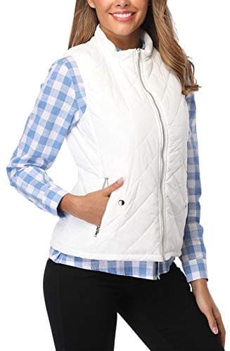 MISS MOLY Women's Lightweight Quilted Vest — #1-off White