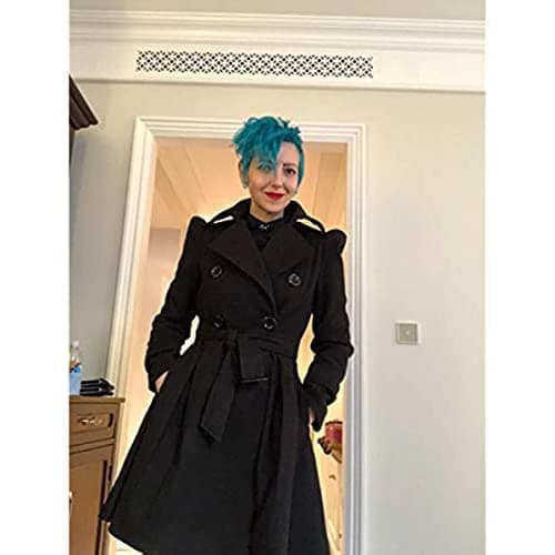 ForeMode Women'sDouble Breasted Wool Pea Coat with Belt Buckle