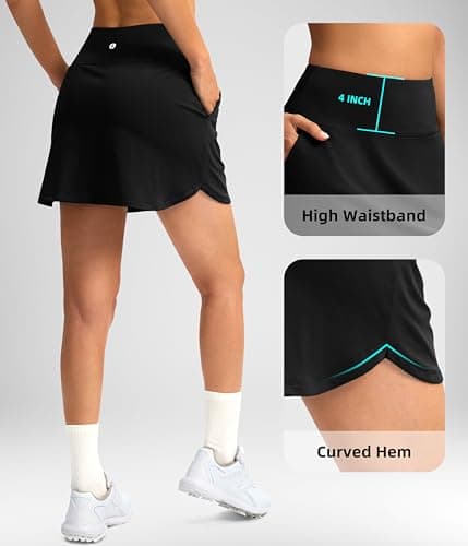 SANTINY High Waisted Tennis Skort for Women with Pockets