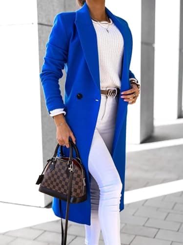 Women's Long Wool Peacoat for Winter and Fall