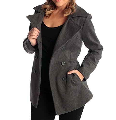 Alpine Swiss Emma Women's Wool Peacoat – Stylish & Warm Fall & Winter Overcoat