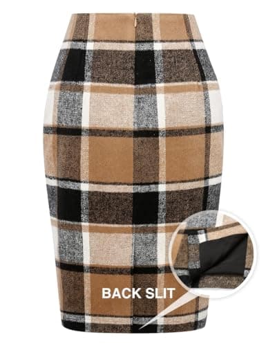 2024 Fall/Winter Plaid Midi Skirt for Women