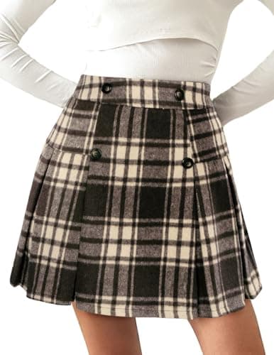 Women's 2024 Plaid Mini Skirt by Kate Kasin