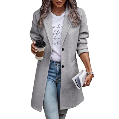 Stylish Wool Coats for Women: Fall/Winter Jackets for a Trendy Look — Grey