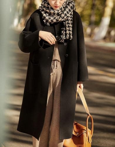 Chouyatou Women's Winter Wool Midi Coat