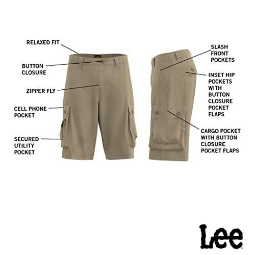 Lee Men's Big & Tall Belted Wyoming Cargo Shorts