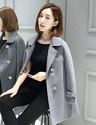 Women's Classic Double Breasted Wool Pea Coat