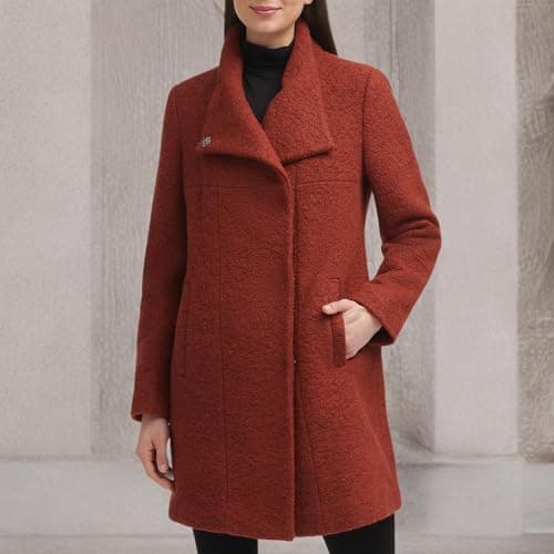 Kenneth Cole Women's Wool Boucle Coat