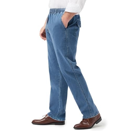 Stylish and Comfortable Elastic Waist Jeans for Men