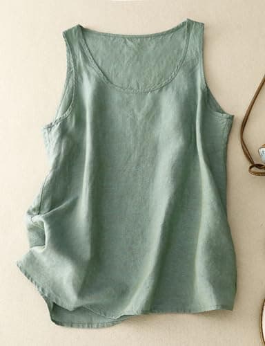 Linen Tank Tops for Women