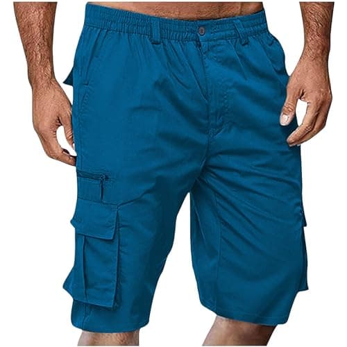 Men's Cargo Shorts — 02#blue