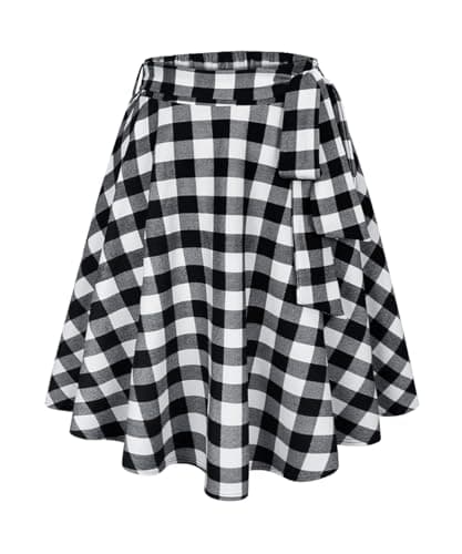 TIYOMI Women's Plus Size Stretchy Swing Corduroy Skater Skirt XL-5XL — #9_ F0185_ Gr _ Heg