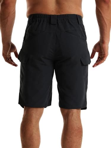 YAXHWIV Men's Lightweight Waterproof Cargo Shorts with Pockets