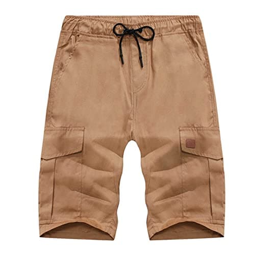 Mens Big and Tall Camouflage Cargo Shorts — 02#khaki