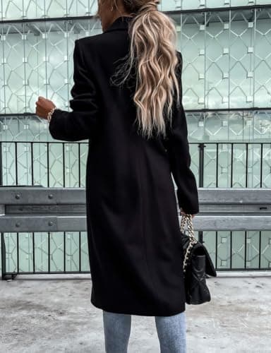 Stylish Long Wool Trench Coats for Women, Perfect for Fall and Winter