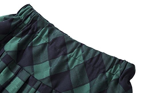 Urban GoCo Large Green Plaid Pleated Mini Skirt Series 5