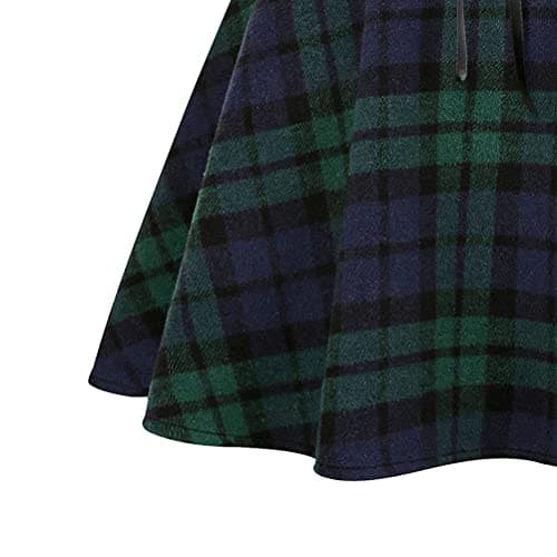 Wool Plaid Mini Gothic Skirts for Women