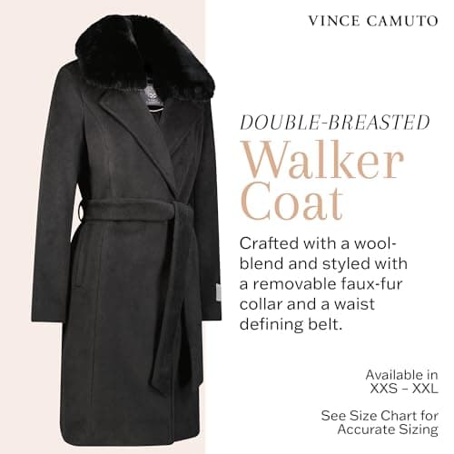 Vince Camuto Women's Warm Peacoat - Winter Dressy Trench Coat