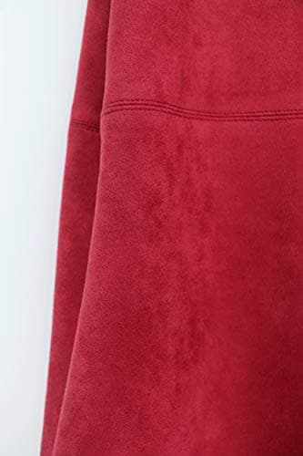 R.Vivimos Women's Fall Faux Suede V-Neck Overall Dress with Pockets