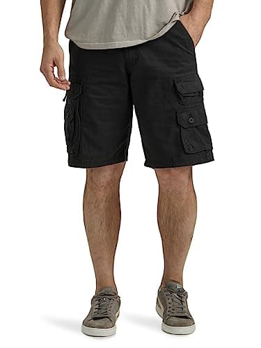 Lee Men's Belted Wyoming Cargo Shorts — Black