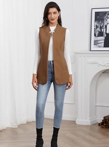 Trendy Wool Vest for Women: Sleeveless Fall/Winter Outerwear