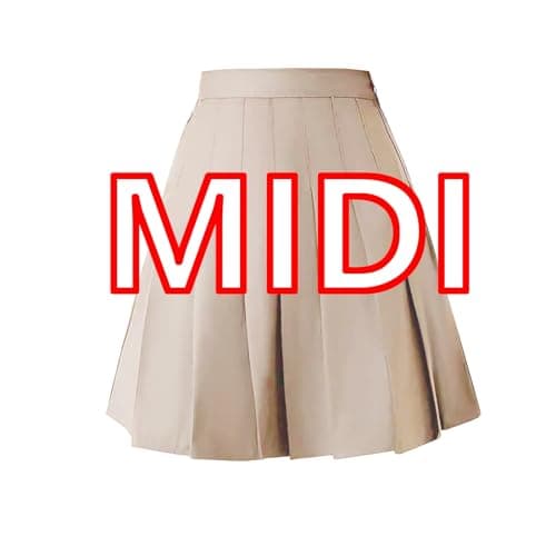 ZHANCHTONG Women's High Waist A-Line Pleated Mini Tennis Skirt — Midi-beige