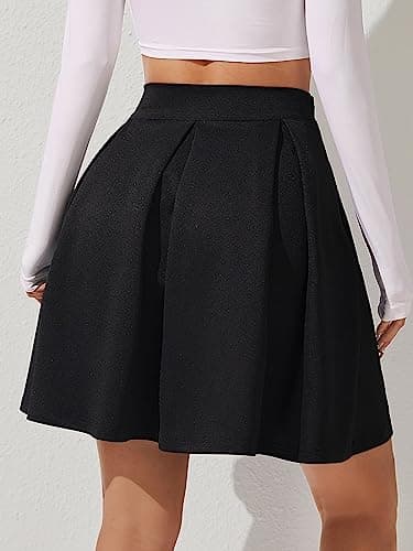 High Waist Black Mini Skirt for Women - ELDINA Summer 2024