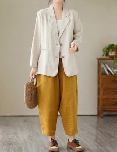 Cotton Linen Blazer for Women - Spring Summer 2024