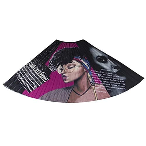Graffiti Pleated Skirts with Cartoon Print for Women