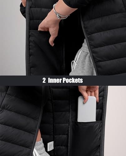 Women's Lightweight Quilted Puffer Jacket with 4 Pockets