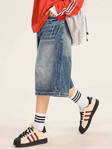 EMMIOL Women's Wide Leg Denim Jorts Shorts Y2K Summer Style