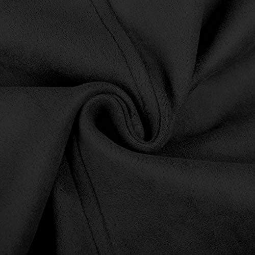 Fuinloth Women's Faux Suede Button Closure A-Line High Waist Mini Skirt — Black