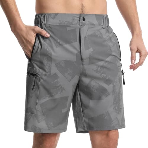 Suwangi Men's Quick-Dry Hiking Cargo Shorts with Multipocket — Camouflage