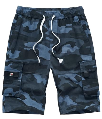 ELETOP Men's Cargo Shorts With Elastic Waist