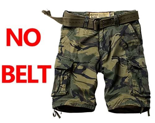 AKARMY Men's Camo Cargo Shorts with Multiple Pockets Casual Cotton Shorts — A Camo