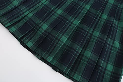 ZHANCHTONG Women's High Waist A-Line Pleated Mini Tennis Skirt