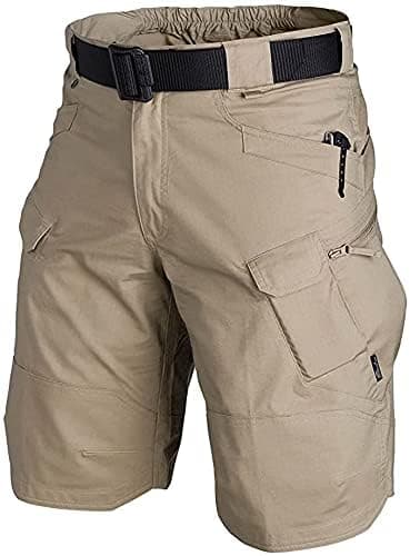 AUTIWITUA Men's Waterproof Tactical Cargo Shorts for Hiking and Fishing