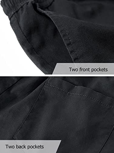 Vcansion Men's Casual Lightweight Loose Fit Multi-Pockets Cargo Shorts