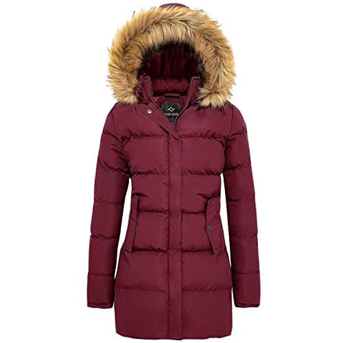 FARVALUE Women's Winter Warm Parka Jacket Puffer Thicken Hooded Coat