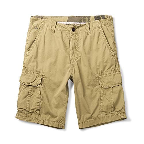 OCHENTA Men's Lightweight Cargo Shorts with Pockets Casual Cotton Shorts (No Belt)
